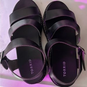 Torrid chunky sandals. Black. New no tags. Size 11 women’s.